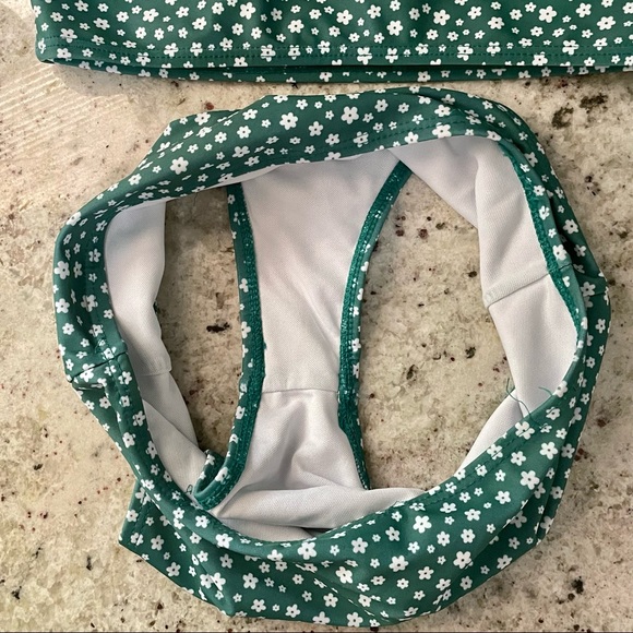 SHEIN Green Floral Swimsuit - Picture 7 of 7